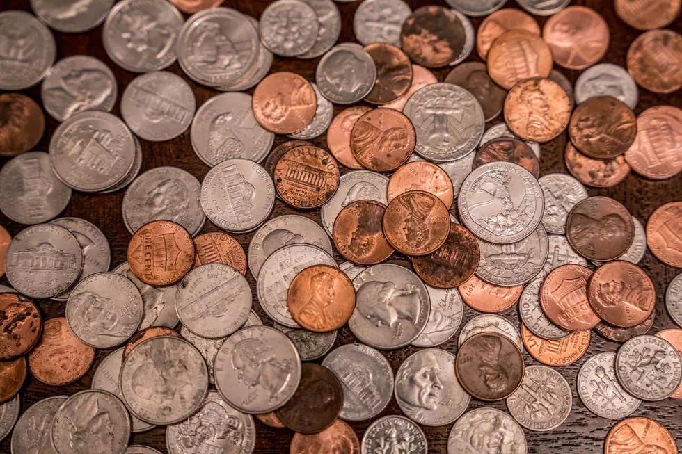 This is a shot of loose change on the table