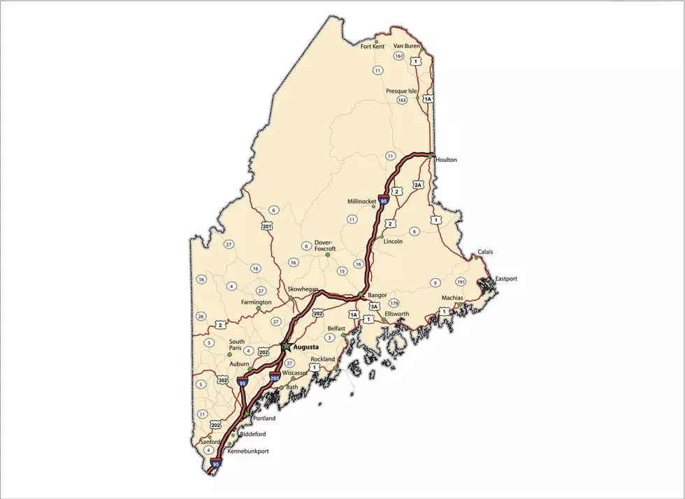 Maine Highway Map (vector)