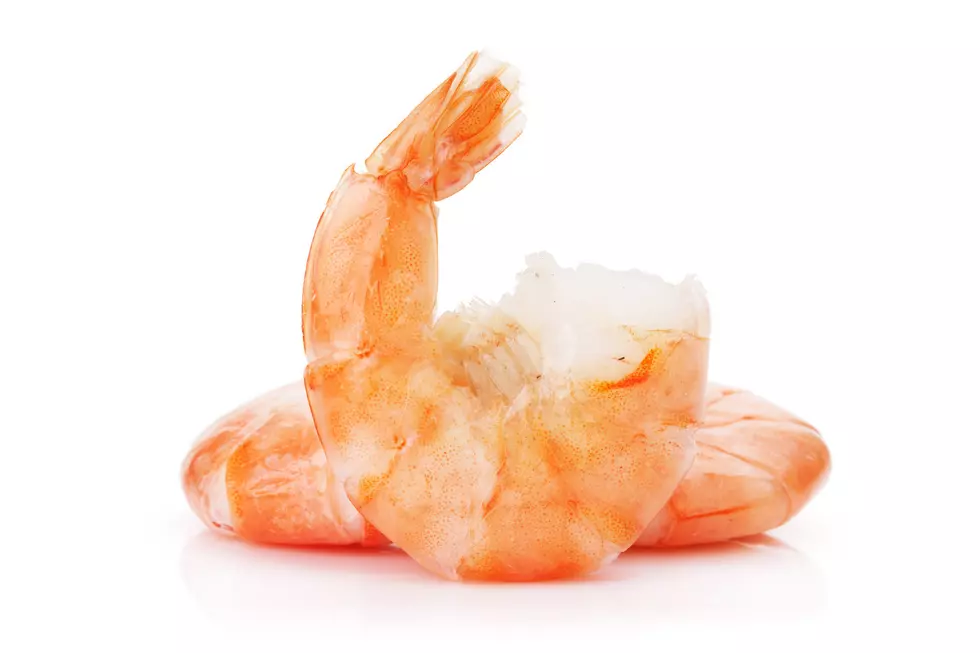 Cooked shrimps. Isolated on white background