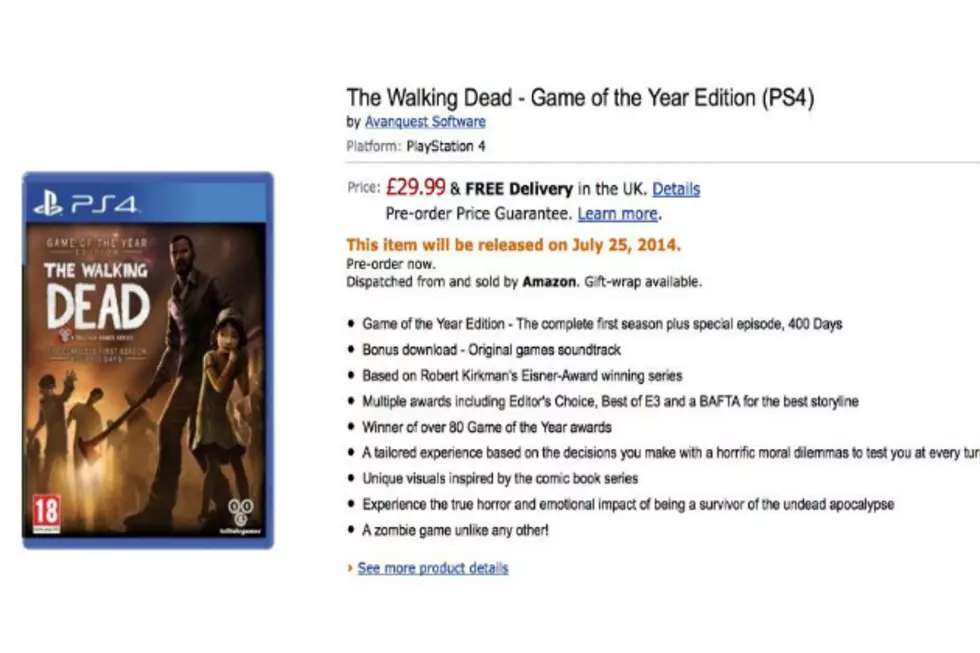 Walking Dead for PS4 and Xbox One Listed at More Retailers