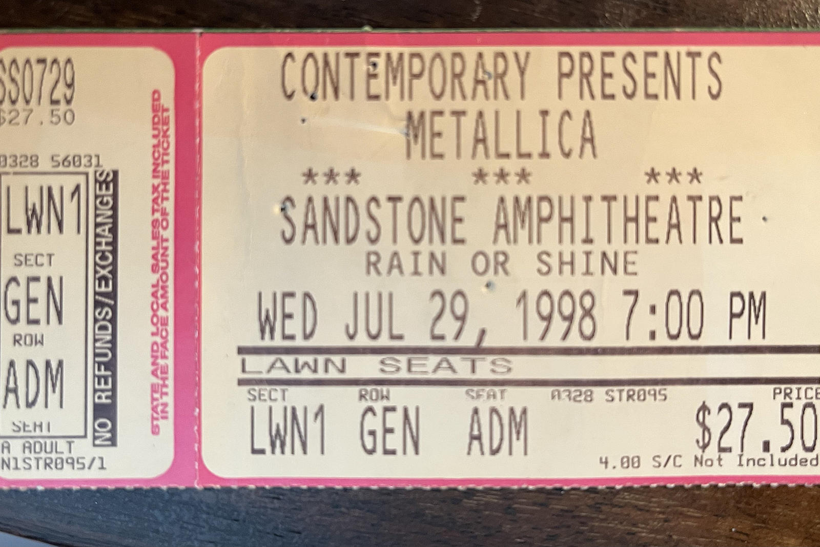 1984 Metallica Flyer and Ticket Stub