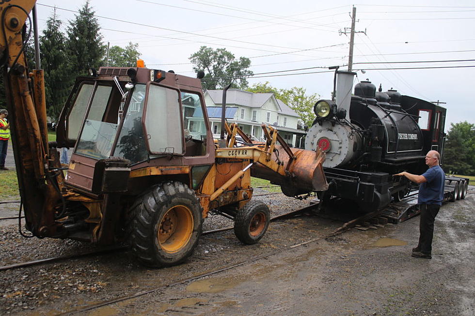 “All Aboard!”  Vintage Steam Engine Arrives in Milford