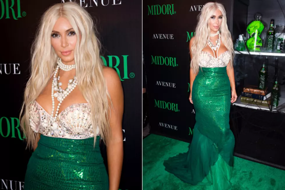 Land Ho: Kim Kardashian Channels a Wrecked Blonde Mermaid for Halloween [PHOTOS]