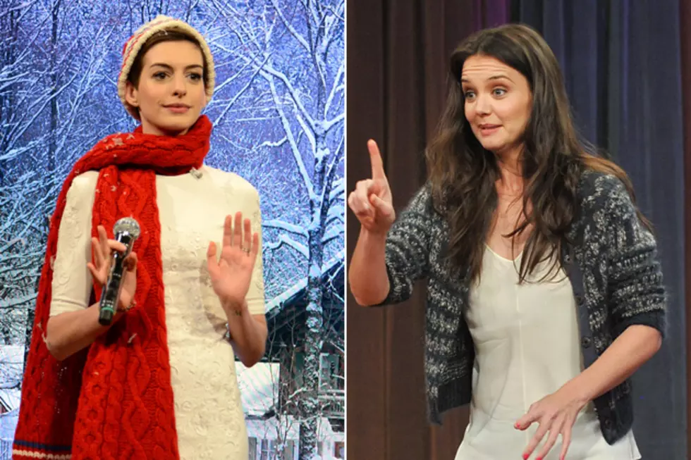 Katie Holmes Is Probably Pretty Pissed at Anne Hathaway for Making Fun of Her on ‘SNL’