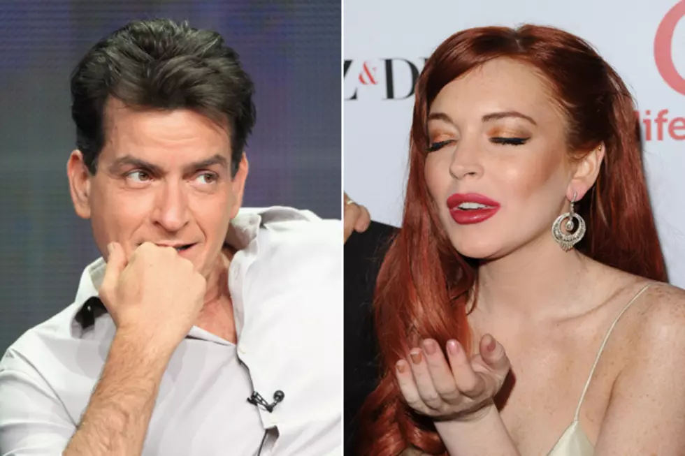 Lindsay Lohan Was Just as Terrified as You’d Be About Kissing Charlie Sheen