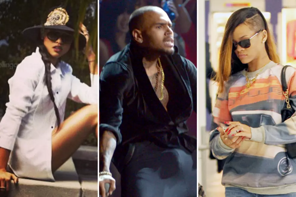Karrueche Tran, Chris Brown + Rihanna Had a Run-In at a Club. He Left in Tears. Good.