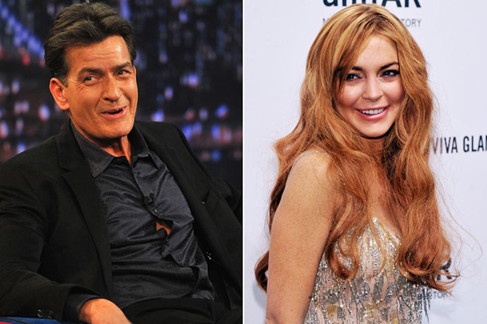 Charlie Sheen Wants to Put on a Cape and Save Lindsay Lohan + Without Sleeping With Her
