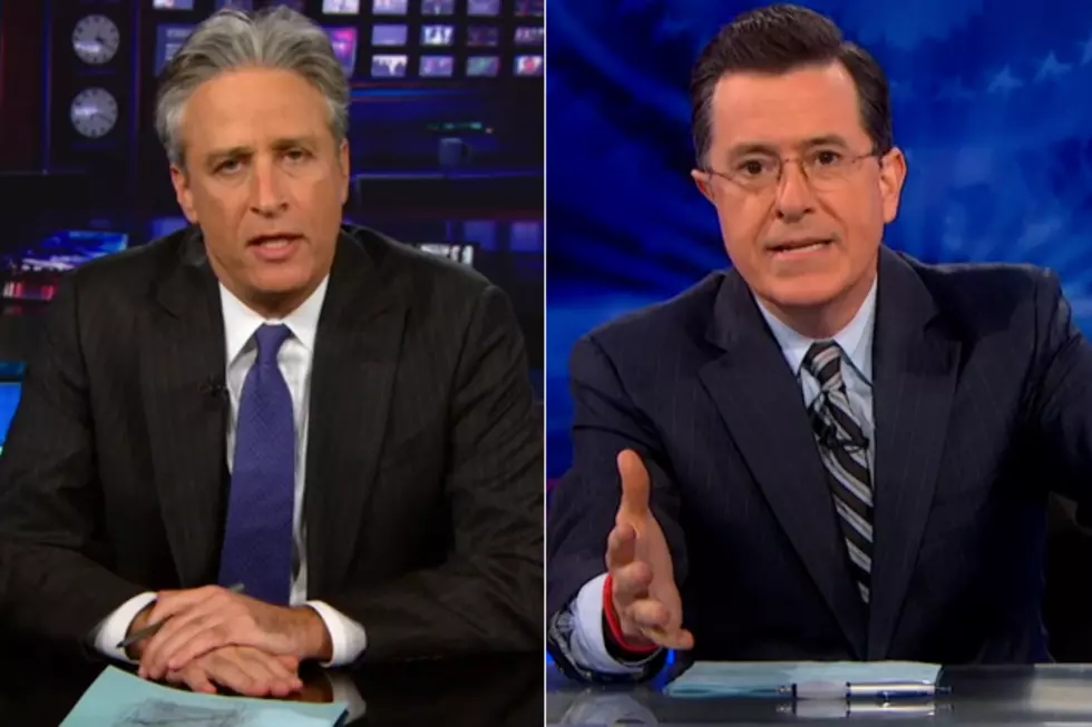 Jon Stewart + Stephen Colbert Open Their Shows With Support for Boston [VIDEOS]