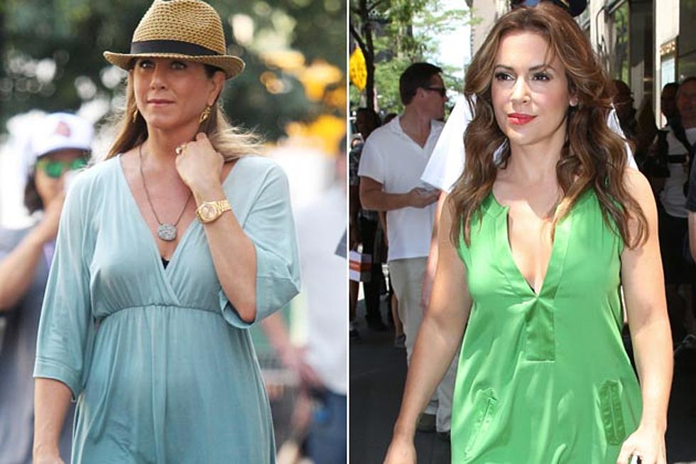 Try This Trend: Jennifer Aniston, Alyssa Milano + More Take a Dip in V-Necks