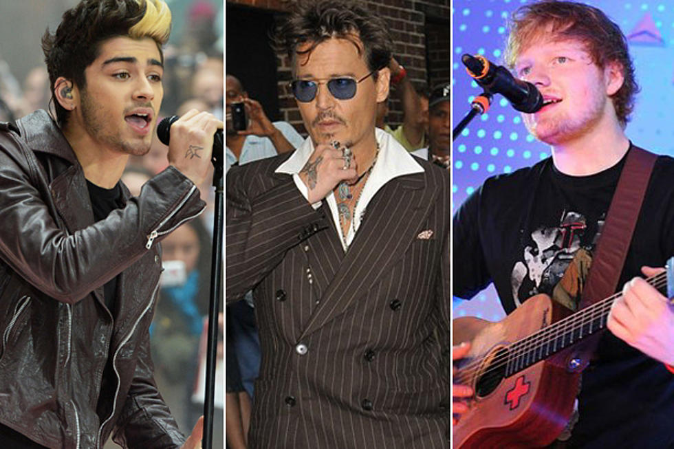 Johnny Depp, Ed Sheeran + Zayn Malik Hanging Out Together