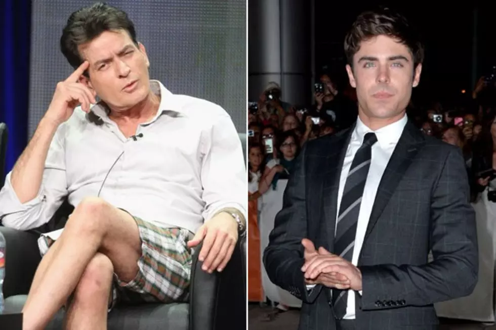 Charlie Sheen Says He Had Nothing to Do With Zac Efron's Drug Problem