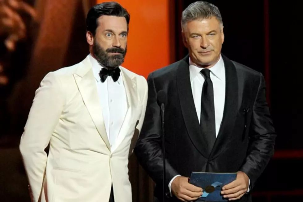 Jon Hamm Shows Up at the 2013 Emmys With a Beard [PHOTOS]