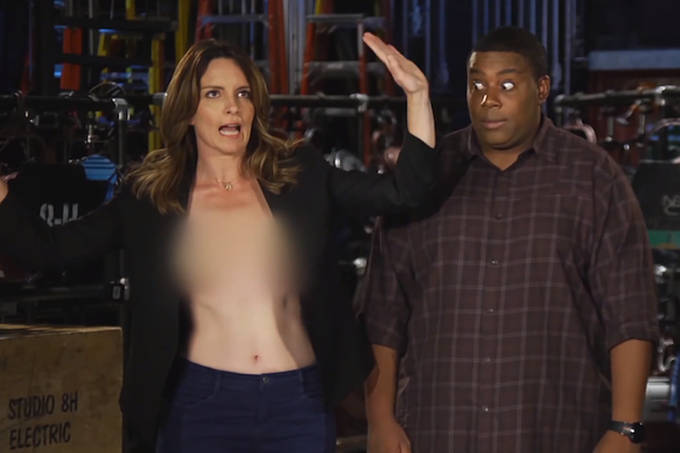 Tina Fey Laughs About Her Emmys Nip Slip on ‘SNL’ Promo + ‘Late Night’ [VIDEOS]