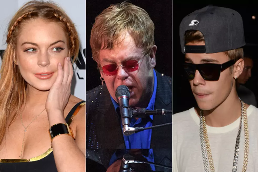 Elton John Pens a Song About the Downward Spirals of Lindsay Lohan + Justin Bieber