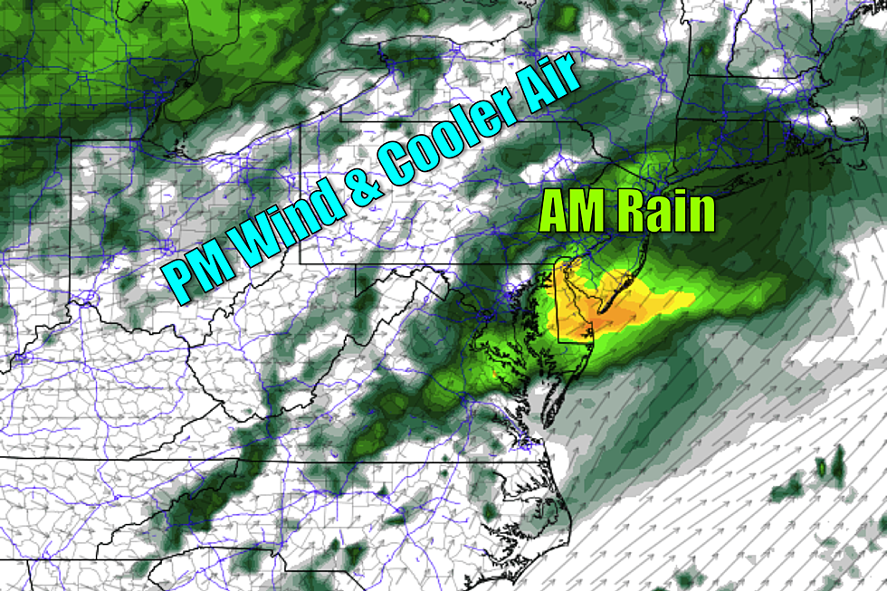Cold Front Will Return Rain, Wind, and Then Cooler Air to South Jersey
