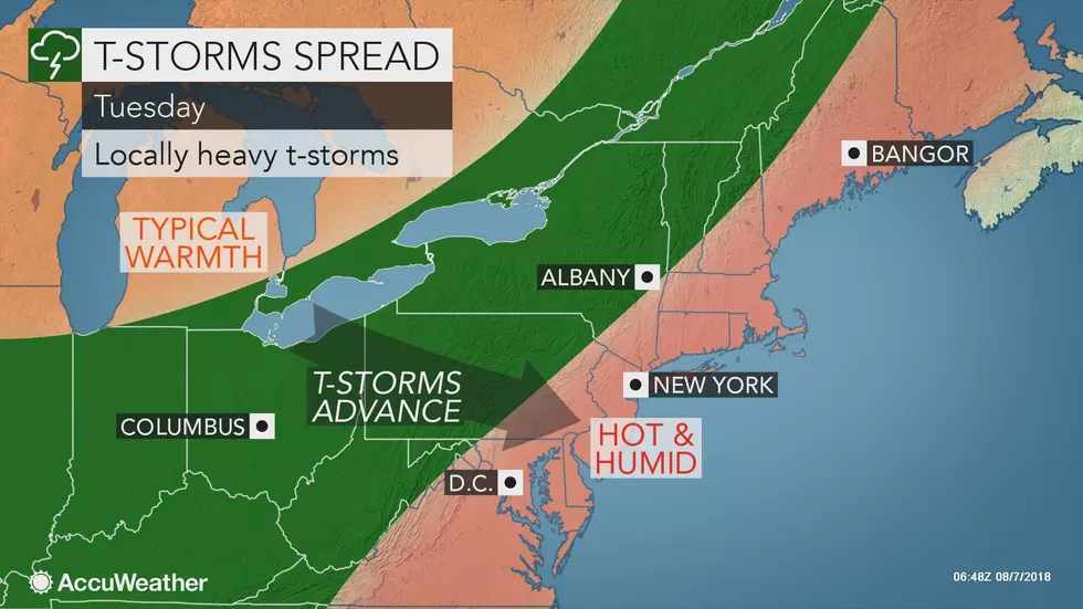 The Heat Rolls On: More 90s and Spotty Storms for NJ Tuesday