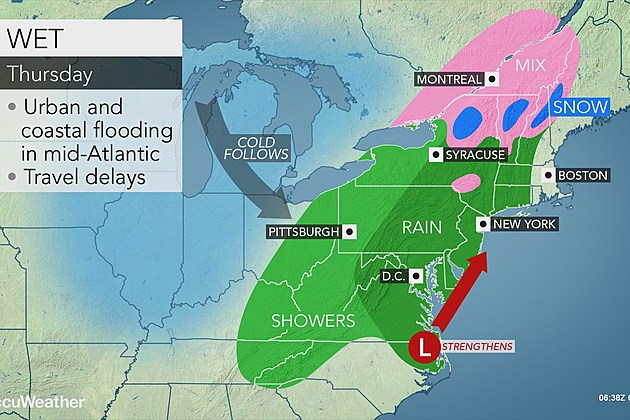 Umbrellas Up! Periods of Heavy Rain, Possible Flooding Thursday