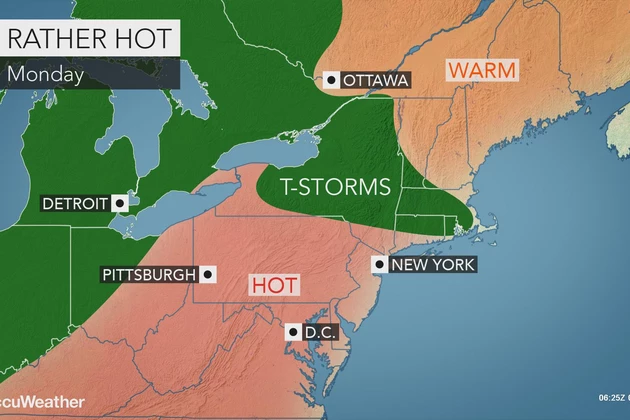 Hot Summer Weather Continues for NJ &#8211; 90s and Sct&#8217;d Storms Monday