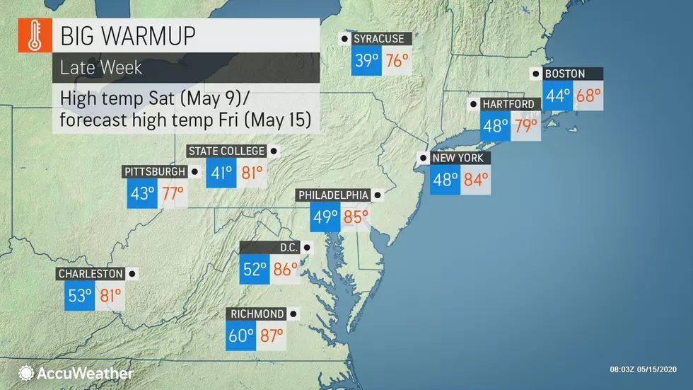 The Big Warm-up: Almost Everyone in NJ Will See 80+ Degrees Friday