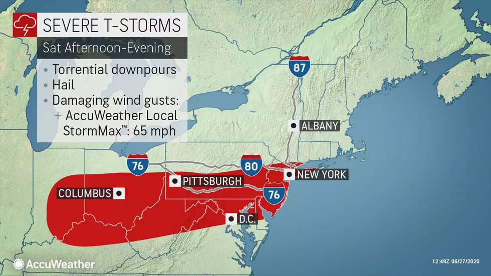 Saturday NJ Weather: Strong Thunderstorms With Wind and Downpours Likely