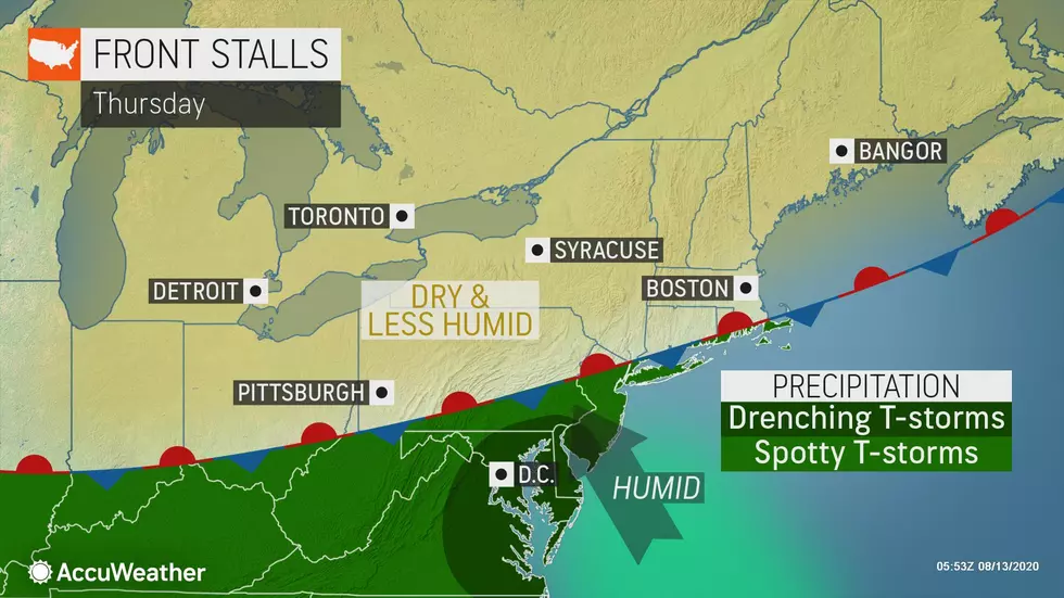 Thursday NJ Weather: Still Unsettled, Stormy, and Very Humid