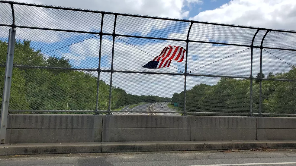 SJTA Says a Flag on an Expressway Overpass Can Stay
