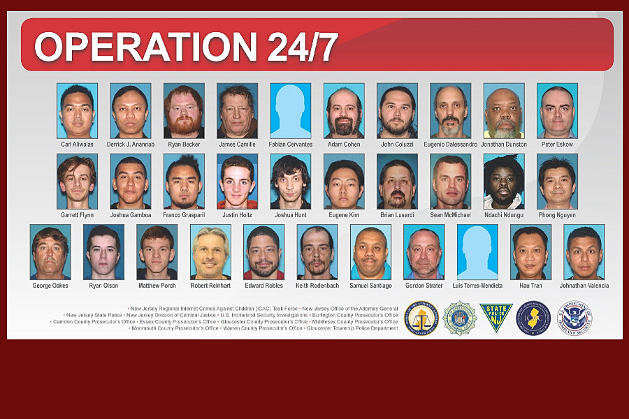 NJAG 31 Alleged Sex Offenders Arrested, 16 from South Jersey