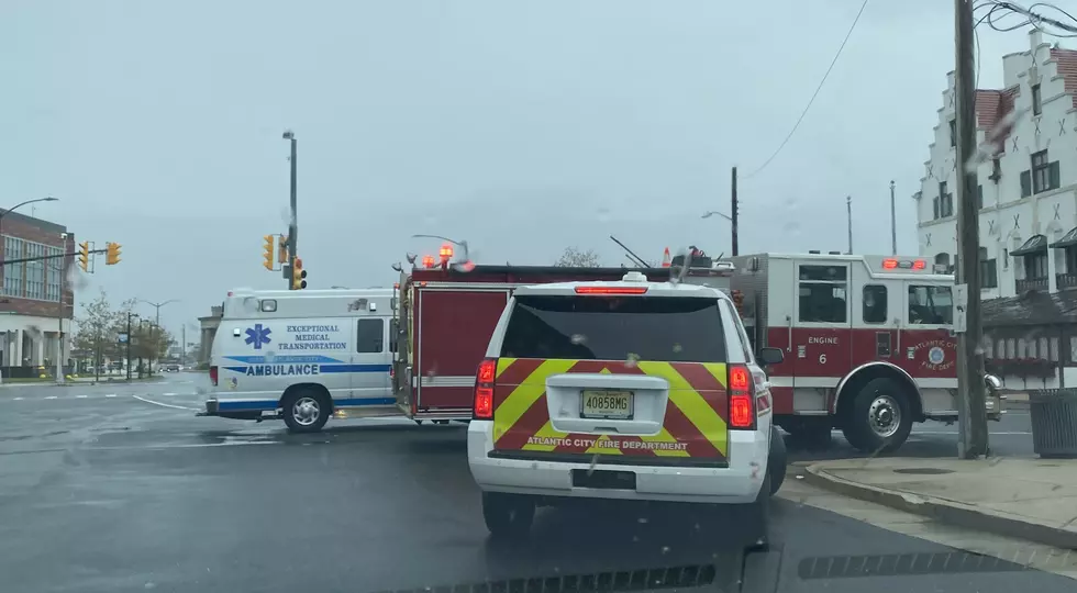 Fire Trucks, Police Cars & Ambulance At Stockton Atlantic City