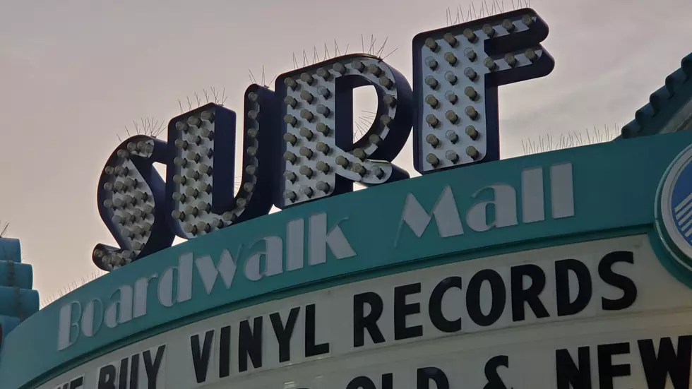 Surf Boardwalk Mall sign on the Ocean City NJ Boardwalk - Photo: Chris Coleman