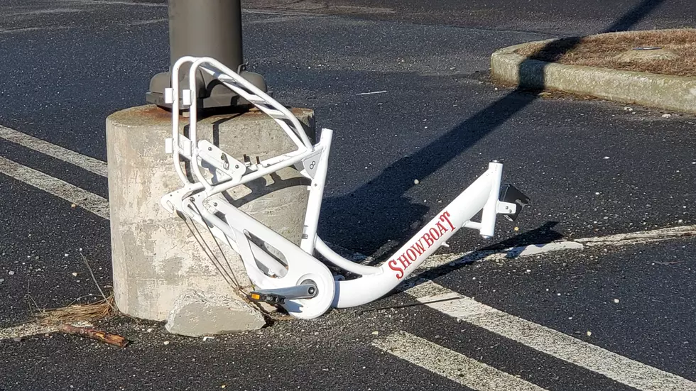 What's left of a bike from Showboat at Hamilton Mall in Mays Landing, NJ - Photo: Chris Coleman