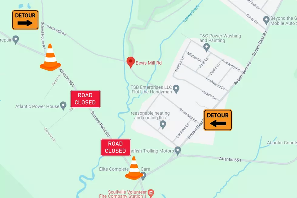 Somers Point-Mays Landing Road in Egg Harbor Township NJ closed