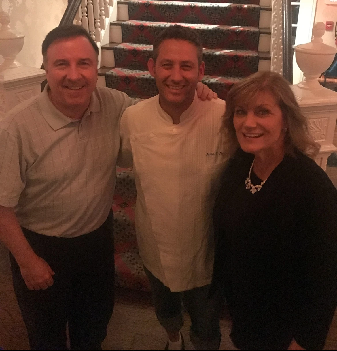 Harry & Margie Hurley with Executive Chef Jason Hanin.