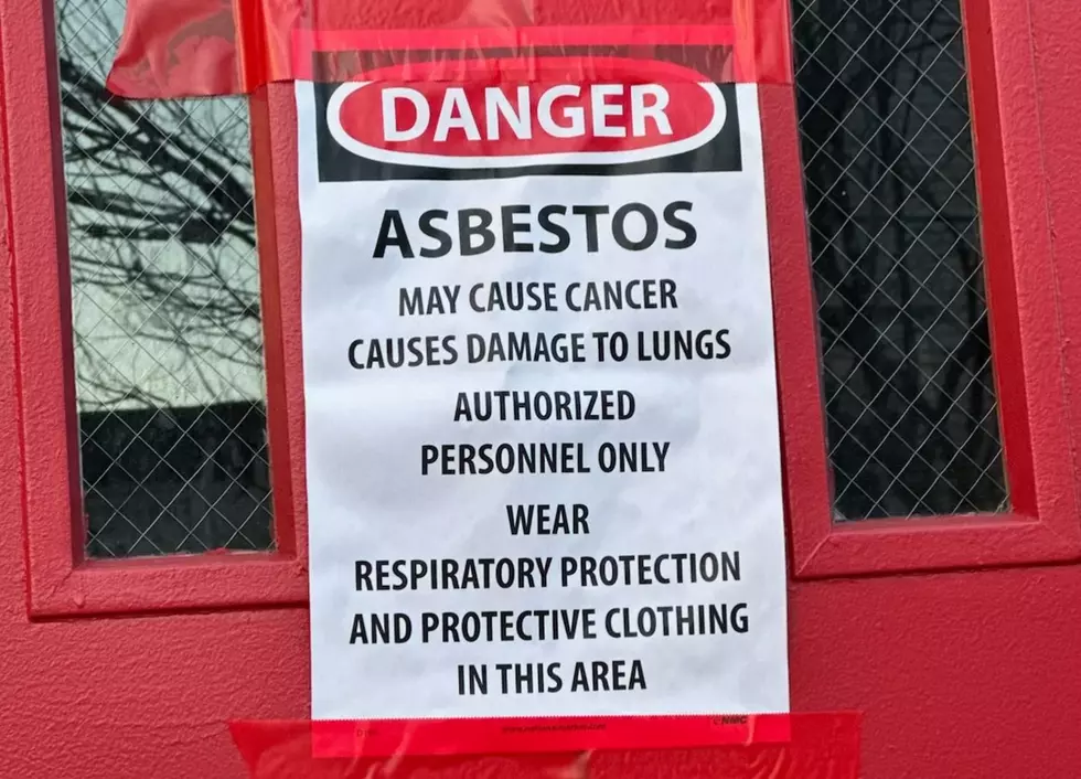 Atlantic City School: Danger Asbestos Sign Yesterday – Gone Today!
