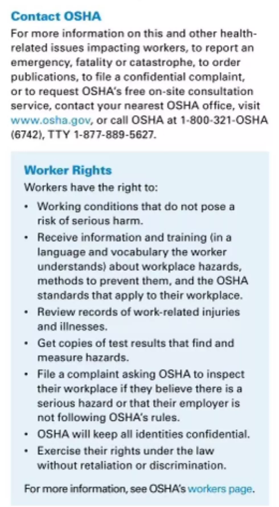 OSHA.