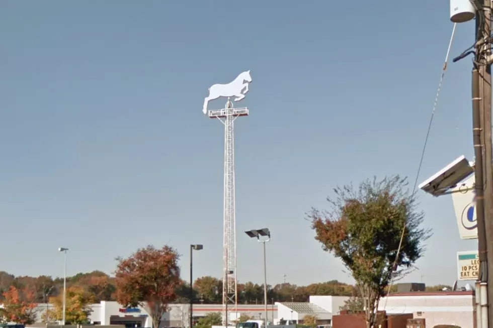 Famous white horse over a shopping center in Lawnside NJ was taken down years ago - Photo: Google Maps