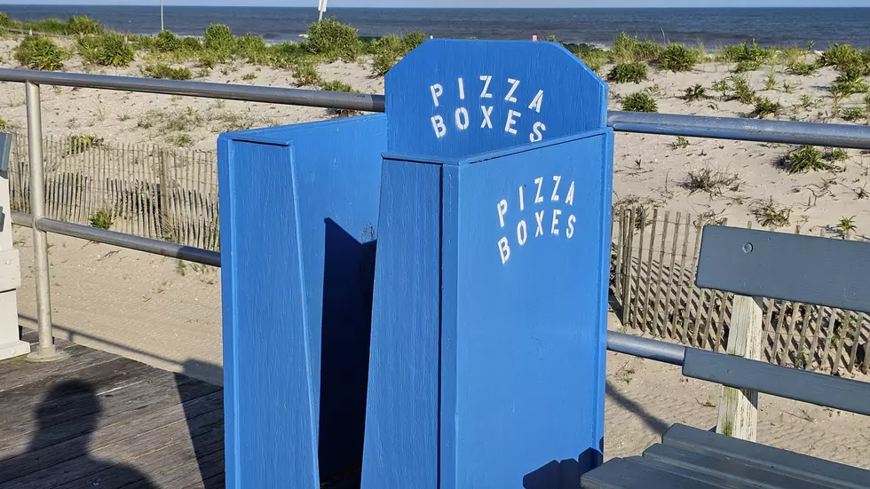 Pizza box collection point on the Ocean City, NJ Boardwalk - Photo: Chris Coleman
