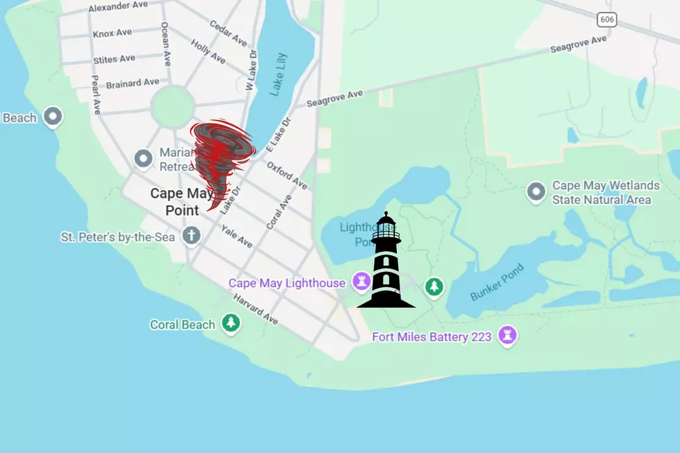 Tornado confirmed in Cape May, NJ, on July 21, 2026 - Photo: Google Maps / Canva
