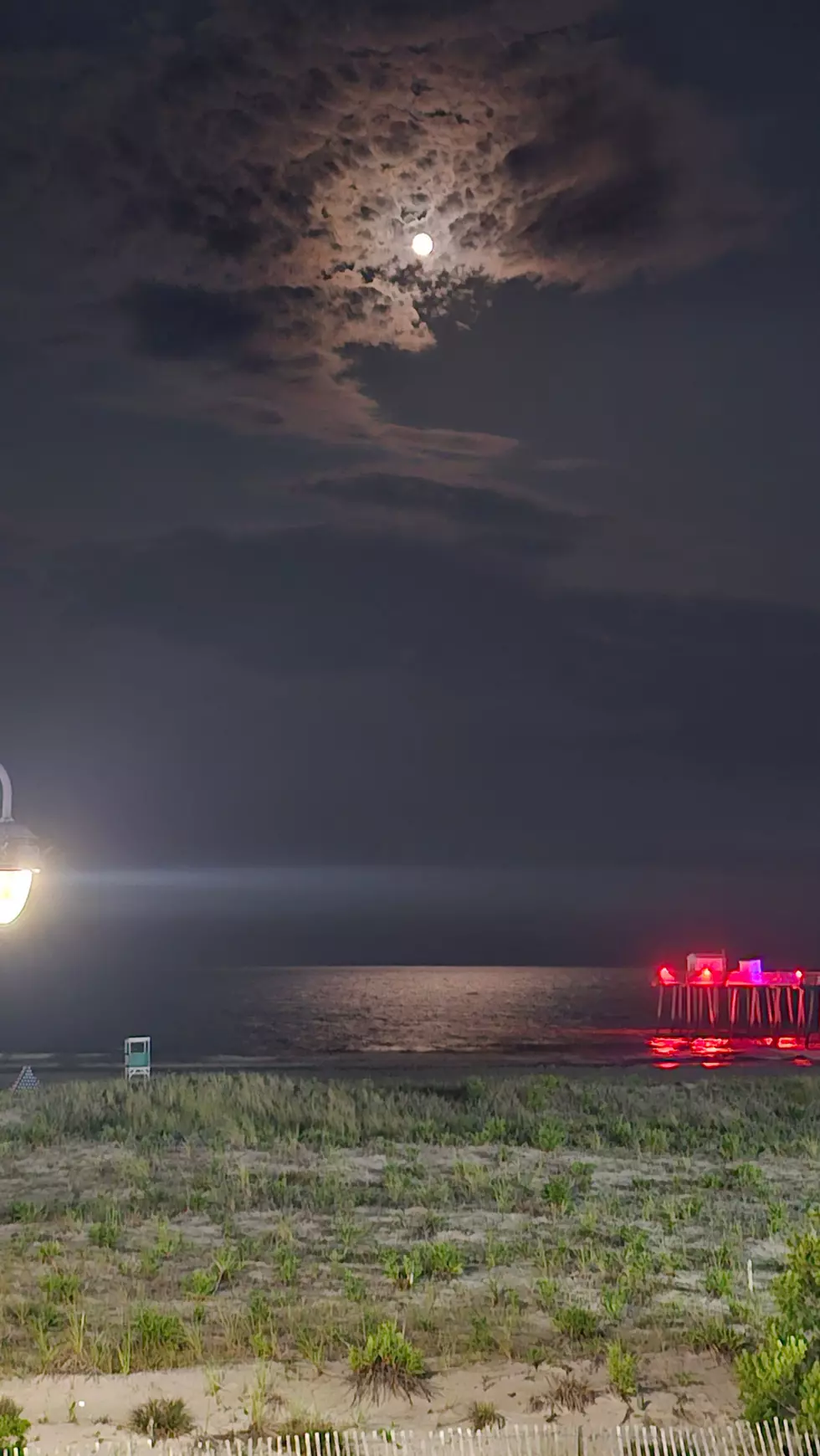 Full moon over the beach in Ocean City, NJ - Photo: Chris Coleman