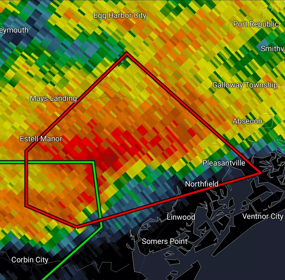 Tornado warning for the Estell Manor area on August 20 2026 - Photo: NWS/RadarScope