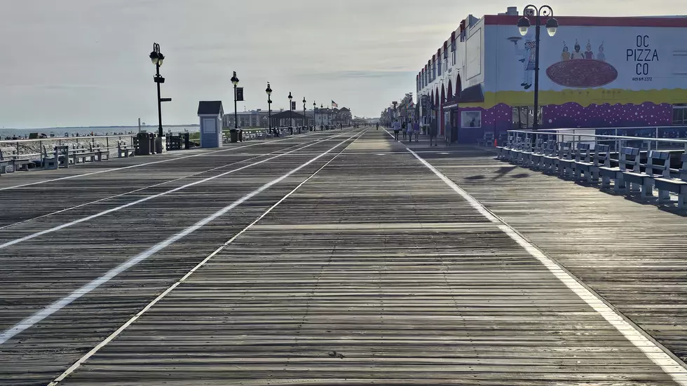 A look at local summer in Ocean City, NJ: Empty and quiet boardwalk at 6th Street - Photo: Chris Coleman