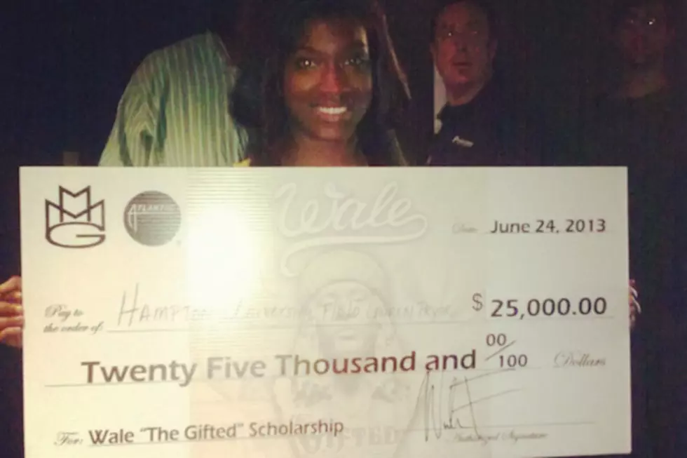 Wale Gives Hampton University Student $25,000 Scholarship