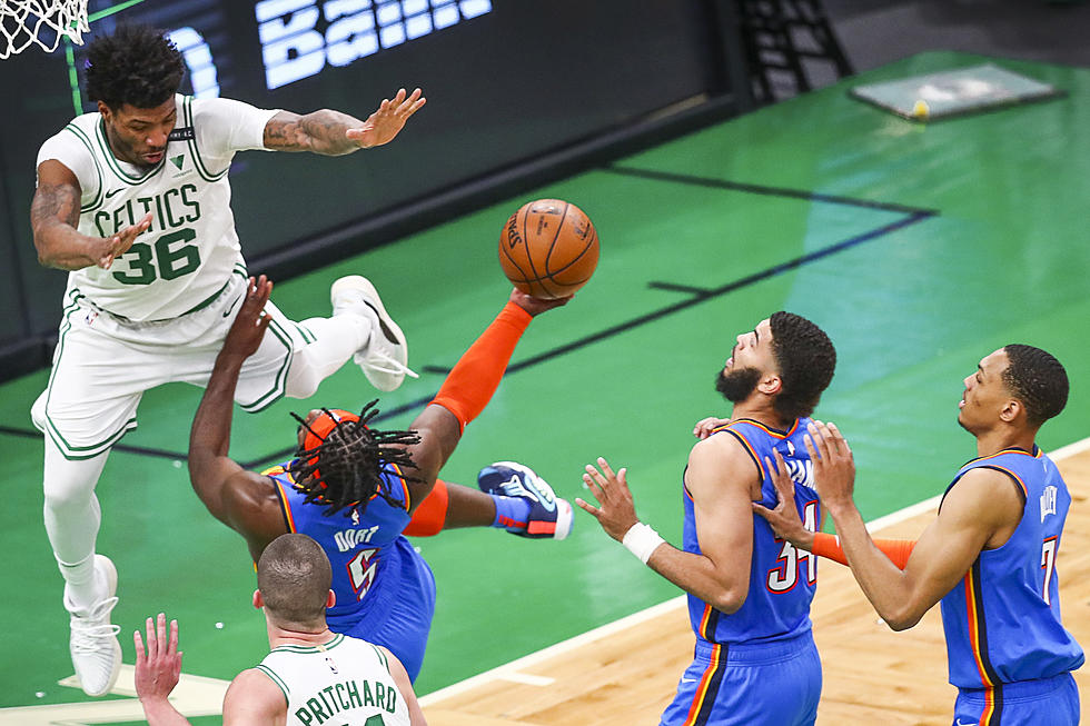 Thunder snap 14-game skid with 119-115 win over Celtics