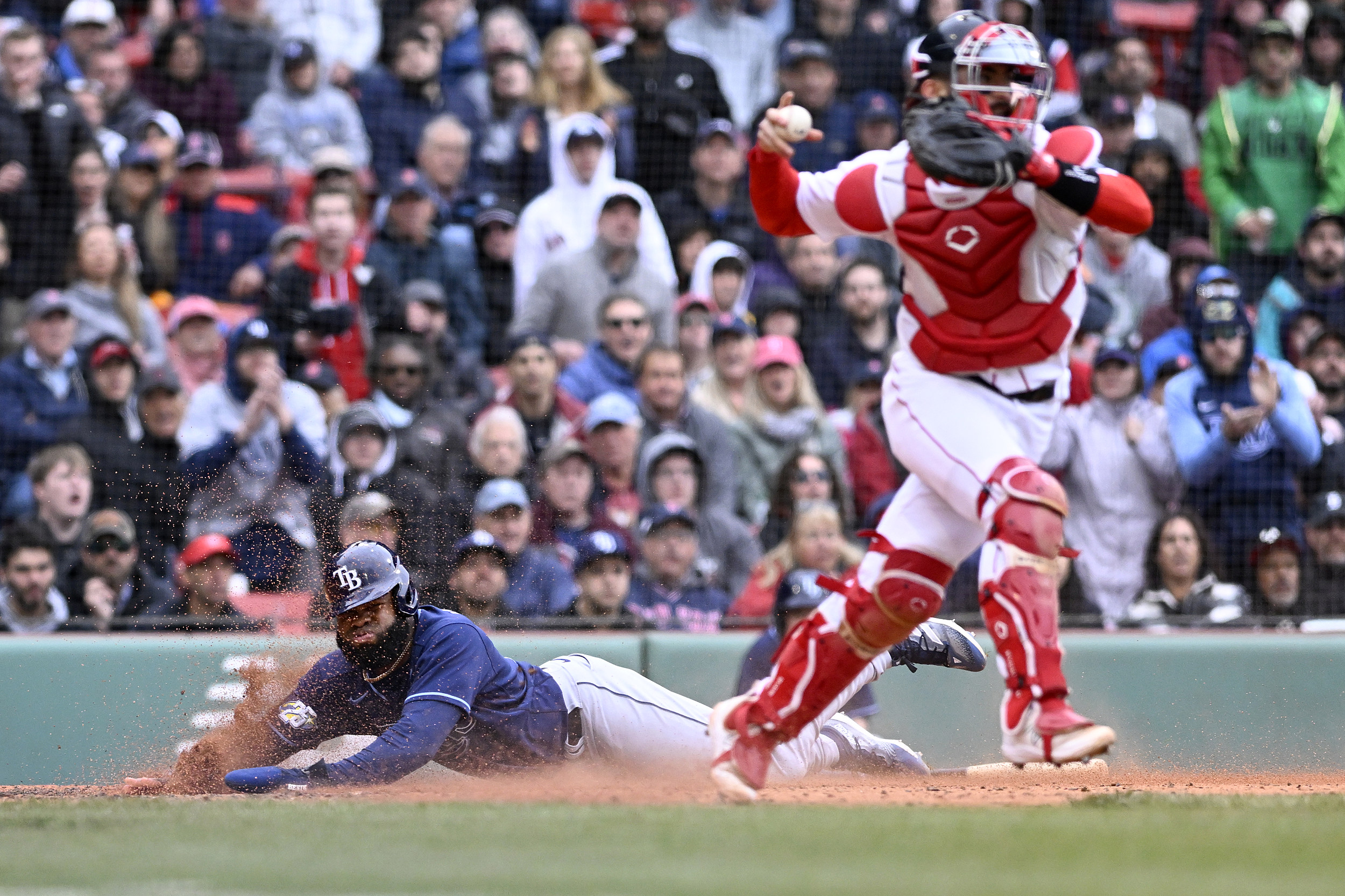 Josh Lowe of the Tampa Bay Rays stands on first base next to his News  Photo - Getty Images