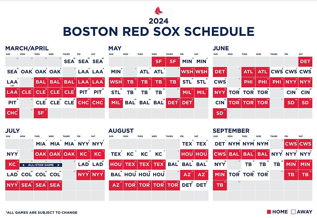 How To Remove The 2024 Boston Red Sox Calendar Elisa Helaine