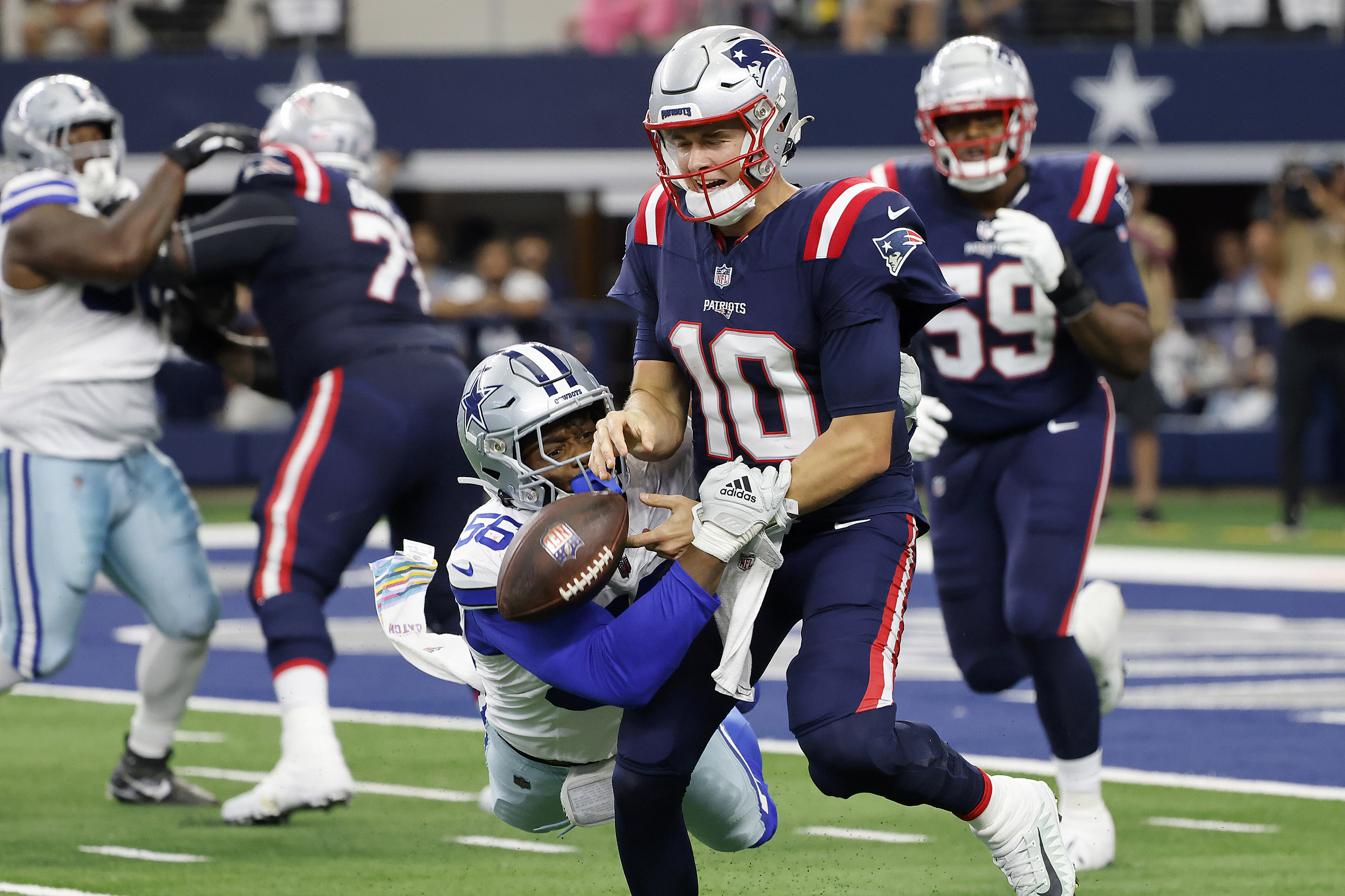 Patriots pull QB Mac Jones after 2 turnovers lead directly to Cowboys  touchdowns