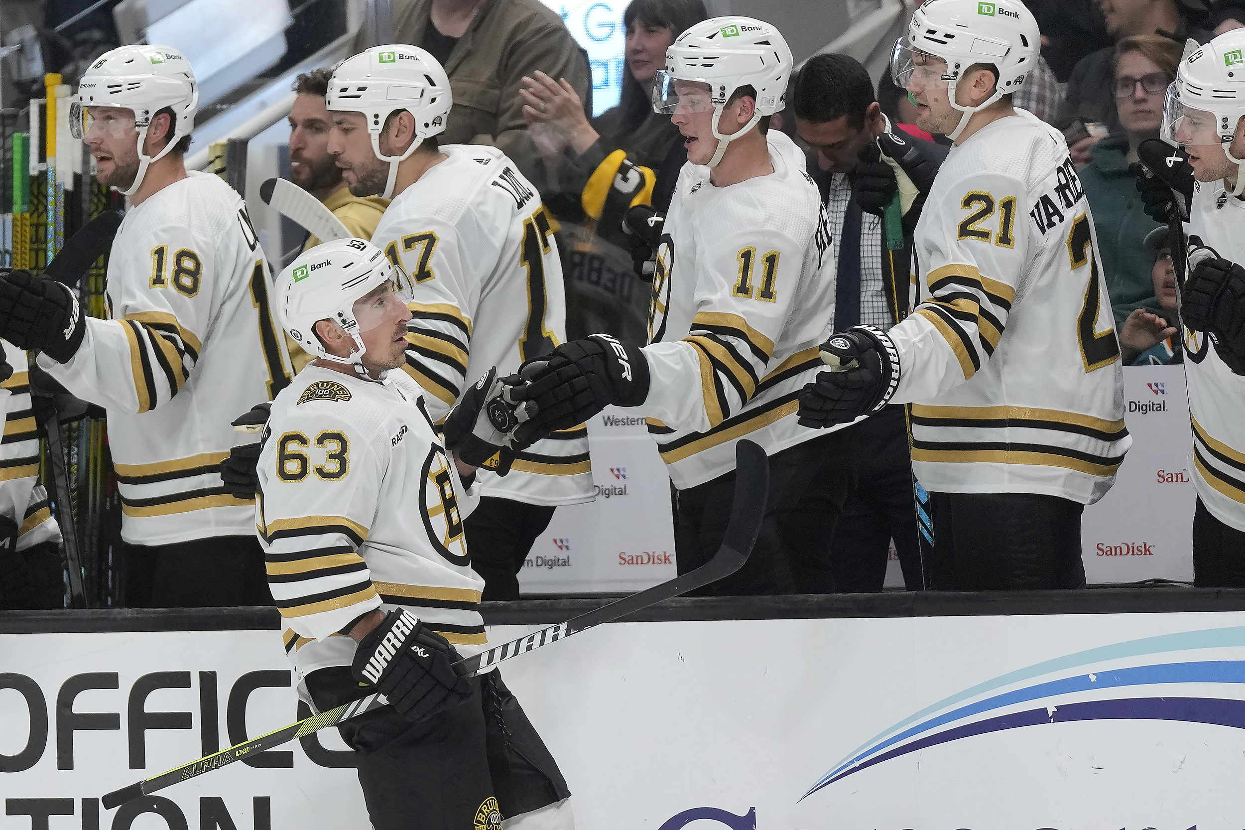 Marchand scores twice, Pastrnak has goal, 2 assists as Bruins beat Kings  4-2 to stay unbeaten