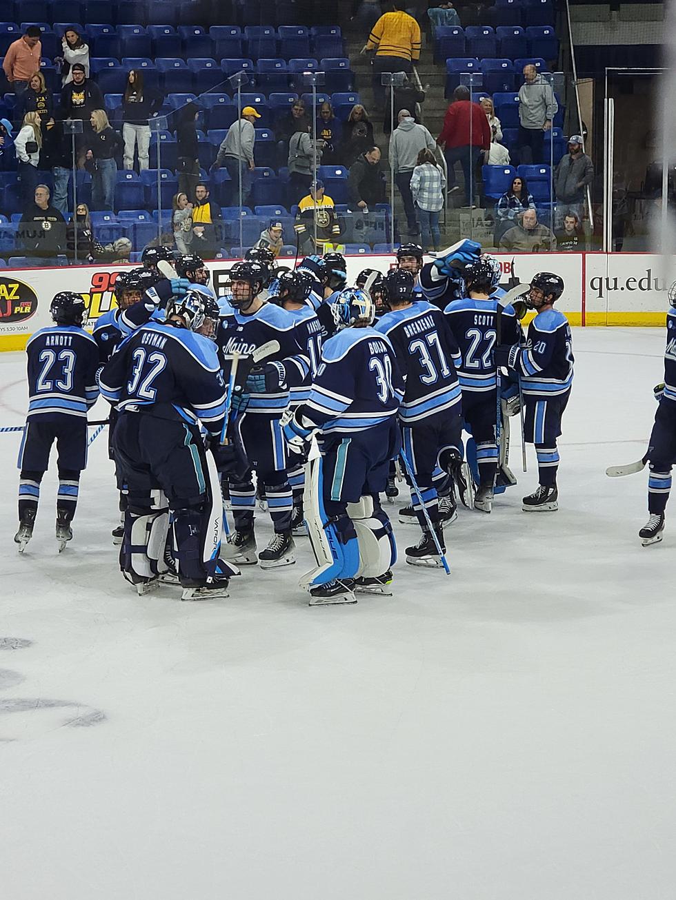 Maine Remains Unbeaten Steals 2-1 Win in OT Over #5 Quinnipiac on the Road