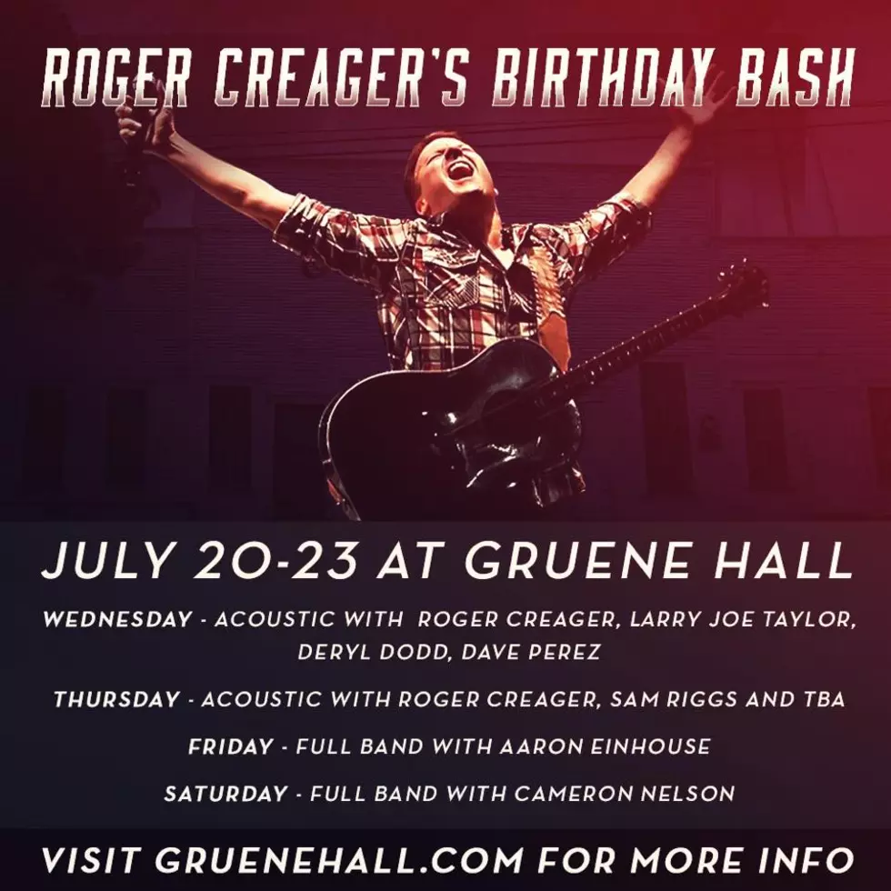 Roger Creager&#8217;s Birthday Bash Returns in July