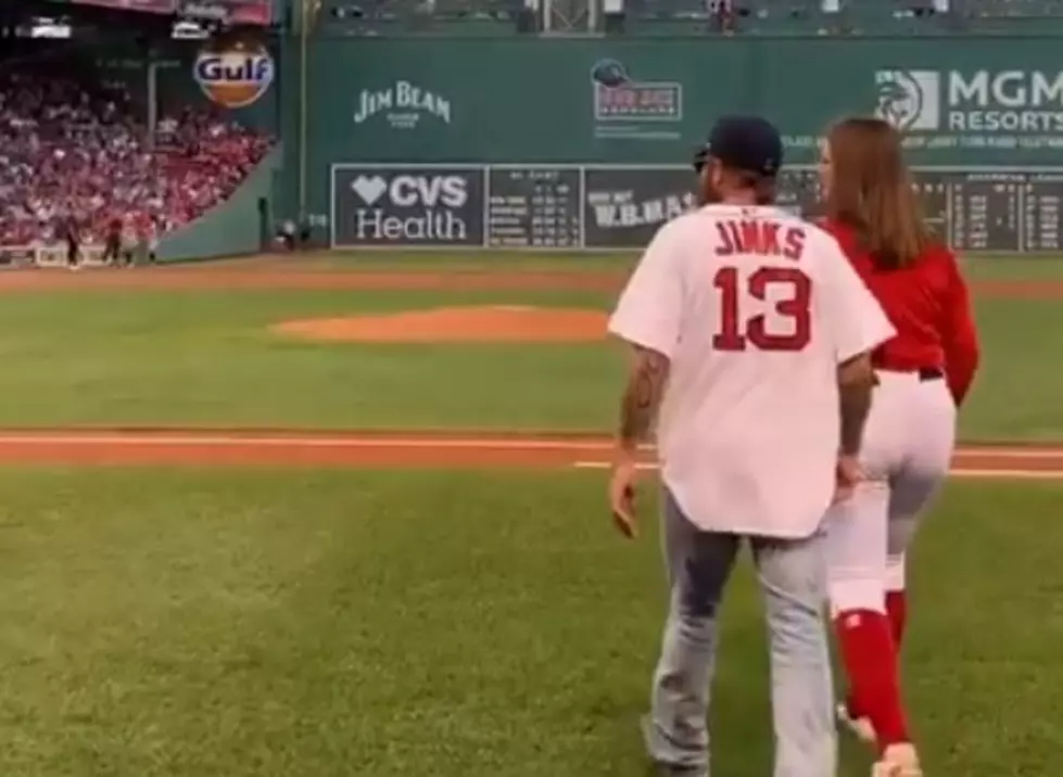 Watch Cody Jinks Throw First Pitch at Boston Red Sox Game
