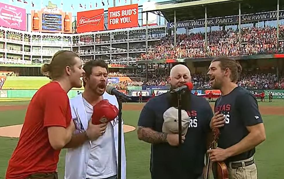 Shane Smith & The Saints Sing National Anthem in Beautiful 4-Part Harmony